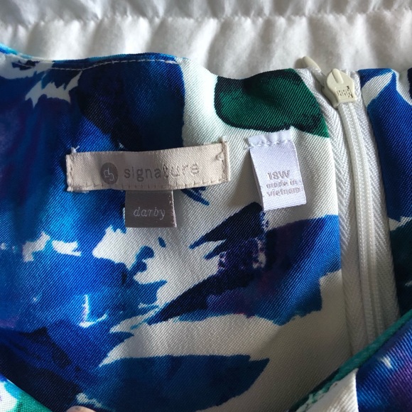 Colourful floral watercolour sleeveless dress - Picture 3 of 3